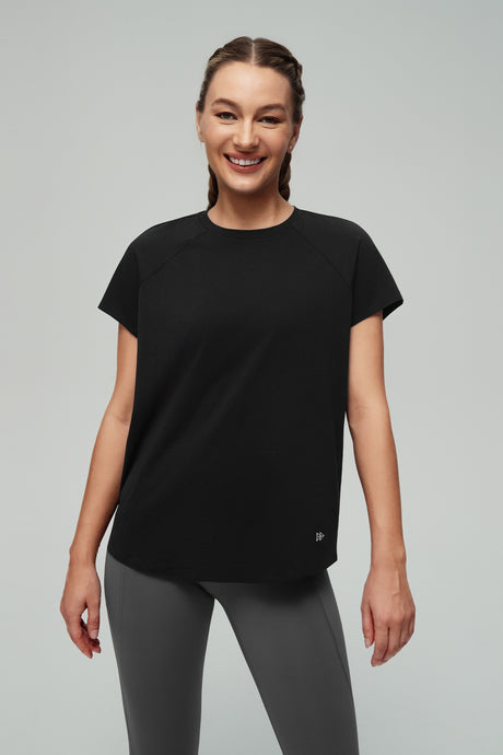 Camiseta cómoda de color liso con espalda de malla en cualquier lugar