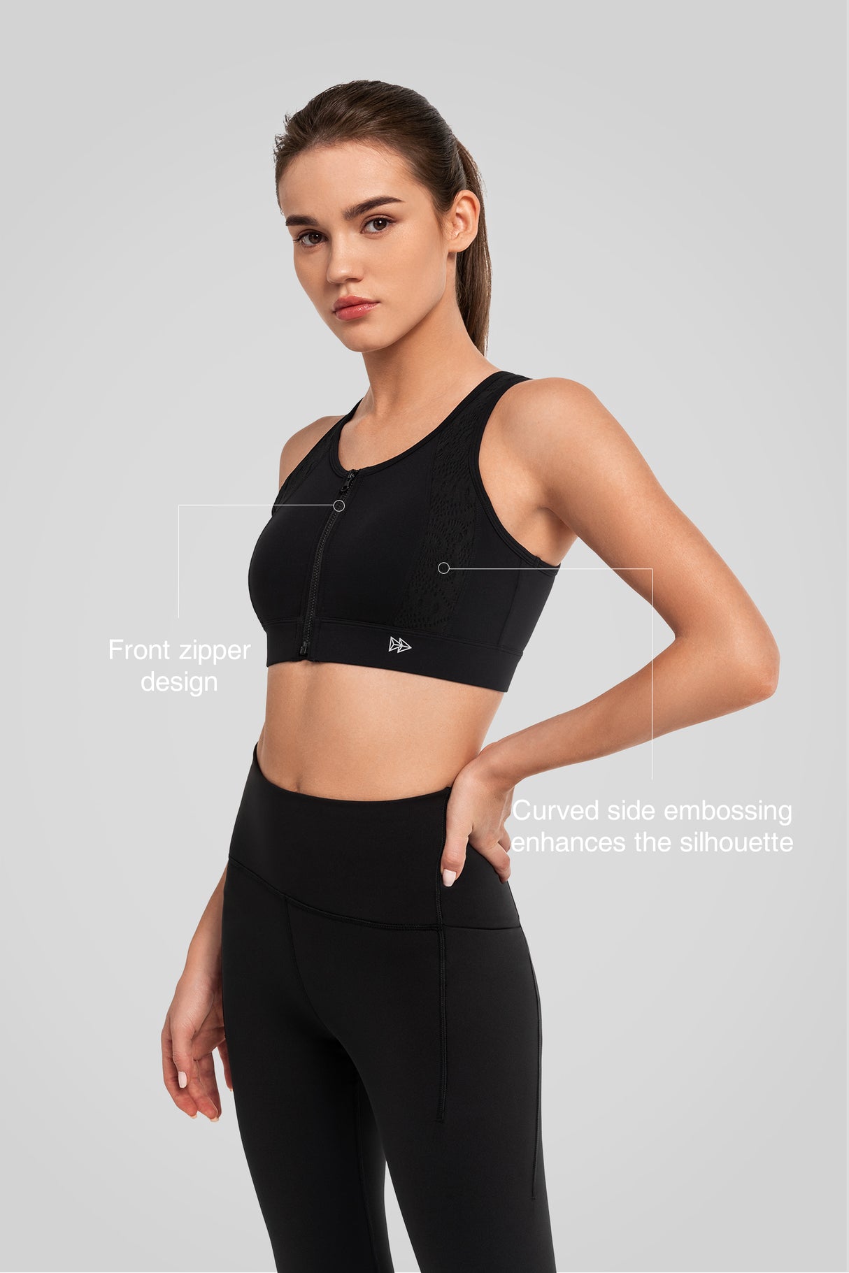 Reggiseno da corsa imbottito Echo Cut Out Design | Reggiseno sportivo ad alto sostegno da donna