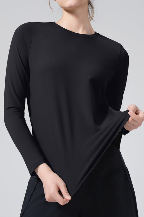 Anywhere™ Solid Color Long Sleeve Shirt| Women's Long Sleeve T-shirt