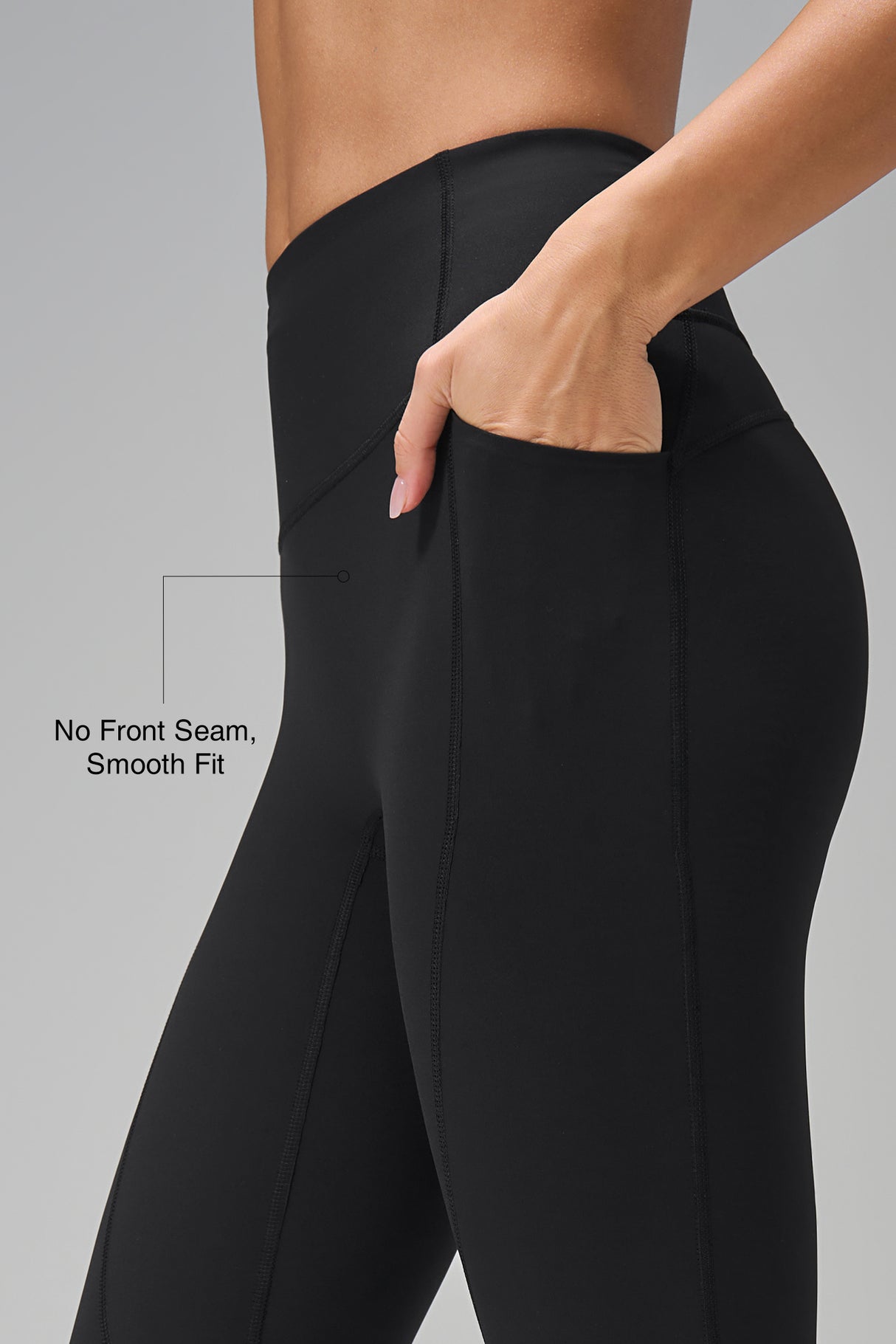 Echo Leggings ohne Vordernaht und mit Tasche, 63,5 cm | Leggings mit starkem Halt für Damen