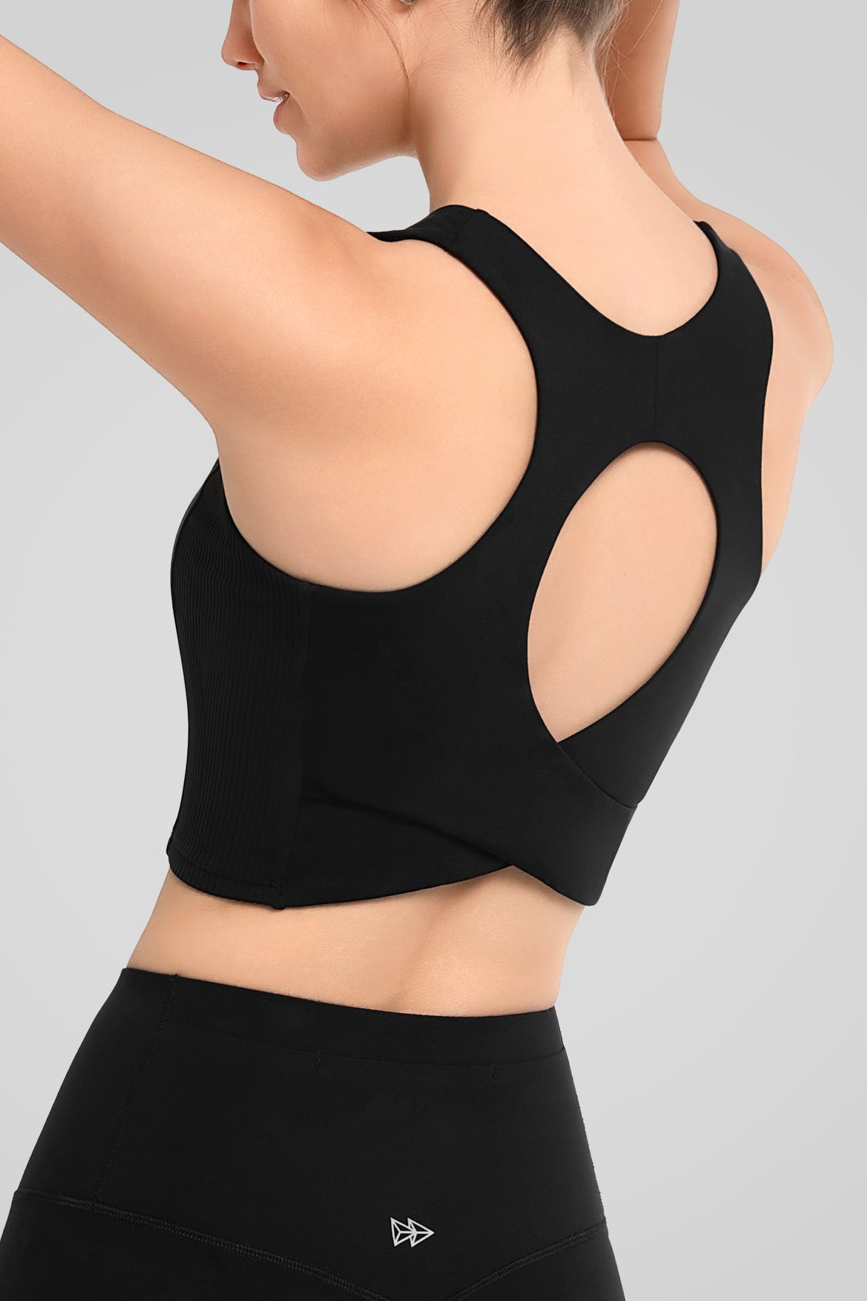 Anywhere™ Ribbed Contrast Hollow Out Yoga Bra| Women's Light Support Sports Bra