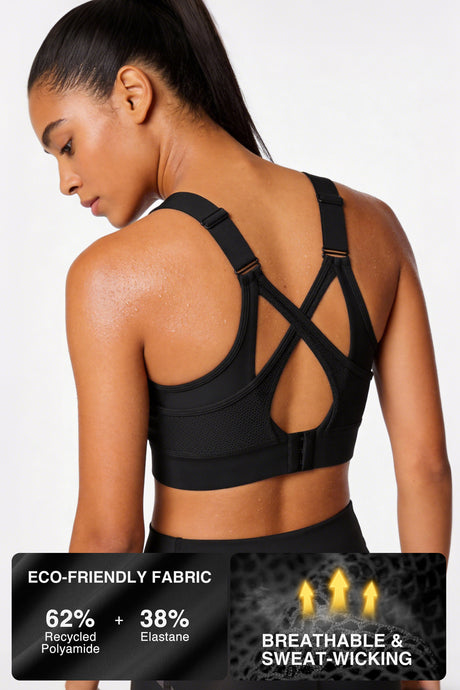 Power™ High Support Adjustable Cross Back Running Bra | Women's High Support Sports Bra