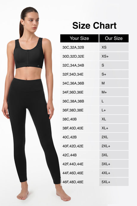Power™ Breathable Zip Front Fixed Cups High Impact Bra | Women's High Support Sports Bra