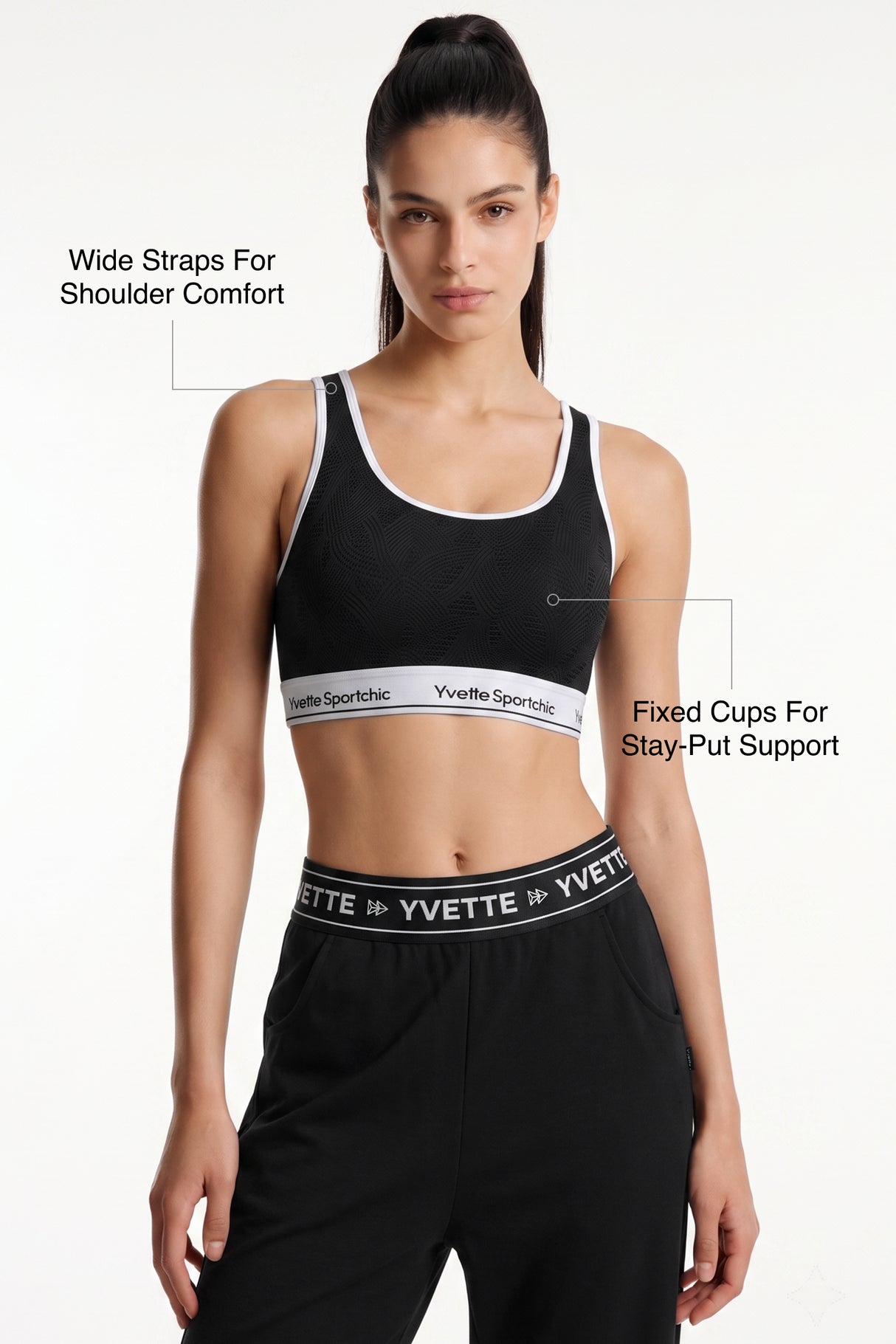 Anywhere™ Breathable Mesh Fixed Cups Wide-Strap Light Support Sports Bra | Women's Light Support Sports Bra
