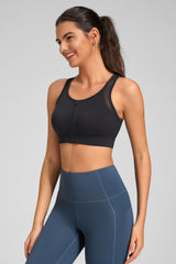 Power™ Zip-Front Mesh-Back High-Support Running Bra | Women's High Support Sports Bra