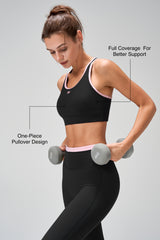 Reggiseno da corsa Power One-piece Crisscross a copertura totale | Reggiseno sportivo ad alto sostegno da donna