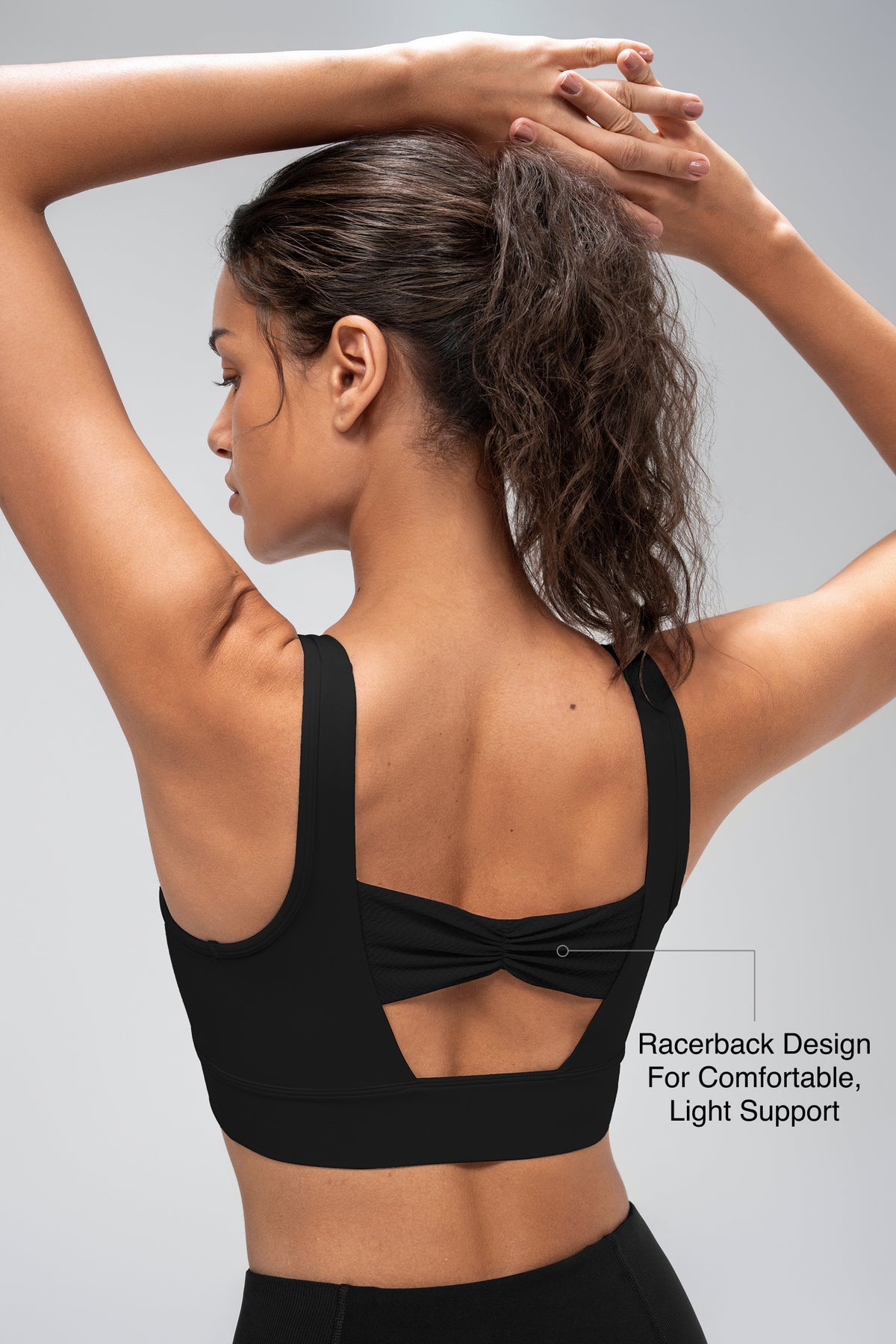 Anywhere™ Removable Cups V-Neck Soft Light Support Bra | Women's Light Support Sports Bra Best For Yoga, HIIT