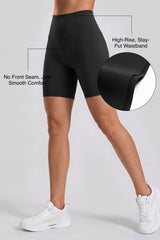 Shift™ High Rise Supportive No Front Seam Sports Shorts 6 Inches| Women's High Support Running Shorts