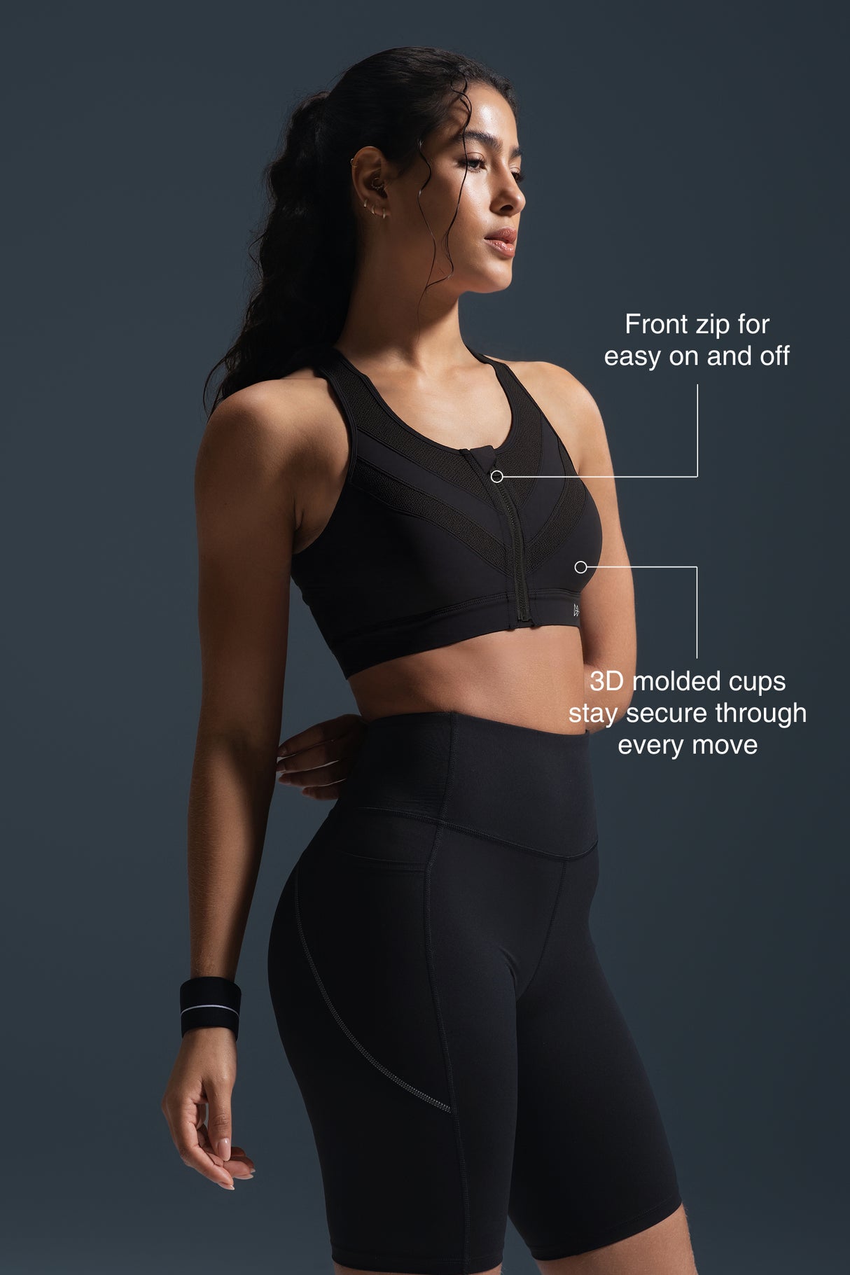 Enfold™ Zip-Front Breathable Racerback High-Support Bra for Larger Busts | Women's High Support Sports Bra