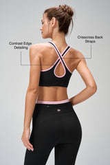 Reggiseno da corsa Power One-piece Crisscross a copertura totale | Reggiseno sportivo ad alto sostegno da donna