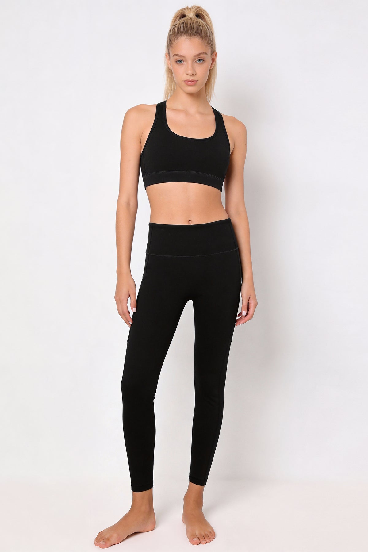 Power™ High Rise Mesh No Front Seam Pockets Curve Sports Leggings | Butt-Lifting Support for Running, Yoga & HIIT