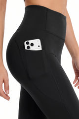 Power High Rise Supportive No Front Seam Pockets Curve Sports Leggings 27 Inch | Women's High Support Leggings