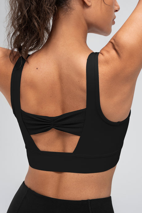 Anywhere™ Removable Cups V-Neck Soft Light Support Bra | Women's Light Support Sports Bra Best For Yoga, HIIT - image 5