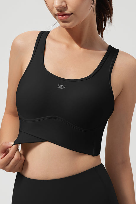 Anywhere™ Full-Coverage Fixed Pads Longline Yoga Bra | Women's Sports Tank