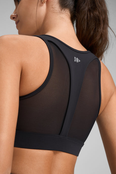 Power™ Zip-Front Mesh-Back High-Support Running Bra | Women's High Support Sports Bra