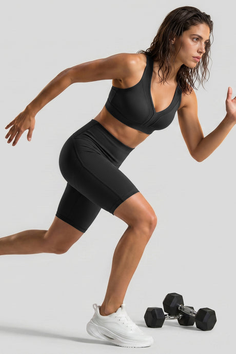Shift™ High Rise Supportive No Front Seam Sports Shorts 6 Inches| Women's High Support Running Shorts