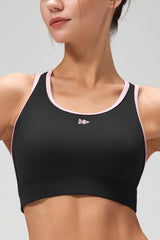 Reggiseno da corsa Power One-piece Crisscross a copertura totale | Reggiseno sportivo ad alto sostegno da donna