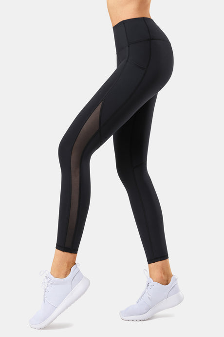 Sculpt Side Pocket Mesh Running Leggings | Women's High Support Leggings