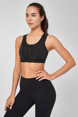 Reggiseno da corsa imbottito Enfold Zip Mesh Racerback | Reggiseno sportivo ad alto sostegno da donna