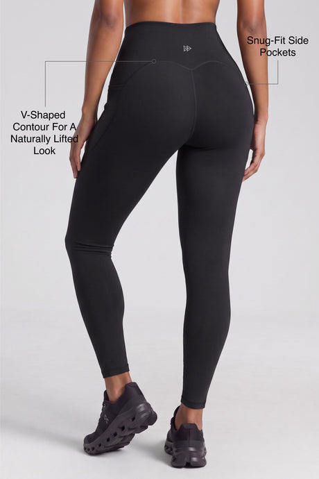 Power™ No Front Seam Legging With Side Pockets 27" | Women's High Support Leggings