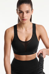 Shift™ Adjustable Straps Breathable Mesh With Sewn-In Pads High Support Sports Bra | High-Impact Support Best For Running, HIIT, Yoga & Training