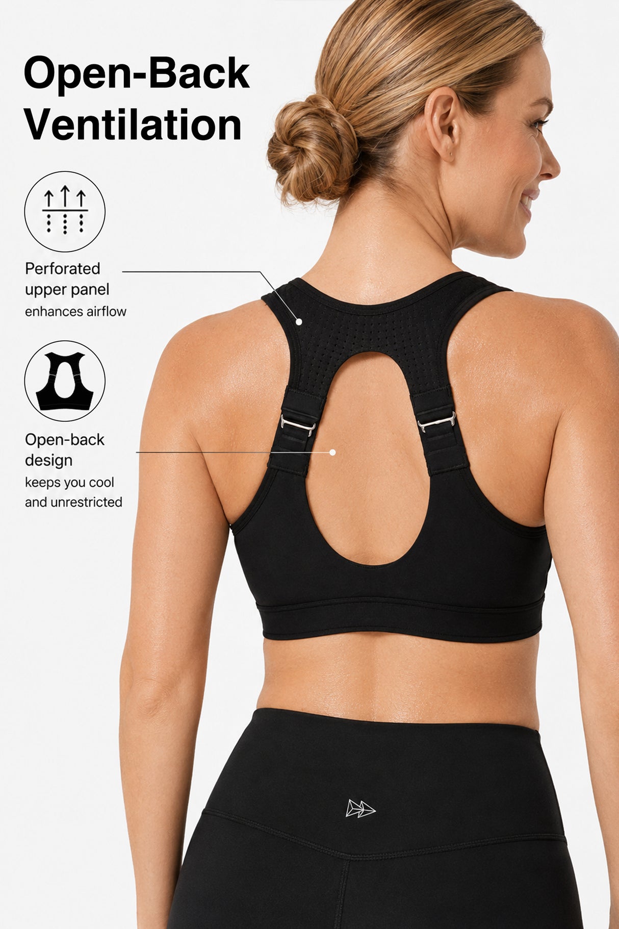 Power™ Zip Front Adjustable High Support Sports Bra | Women's High Support Sports Bra
