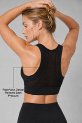 Sculpt™ Zip Front Breathable Racerback High Support Running Bra | Women's High Support Sports Bra