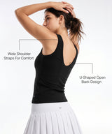 Anywhere Built-In Fixed Cups Tank For Daily Yoga | Women's Sports Tank For Yoga & Daily