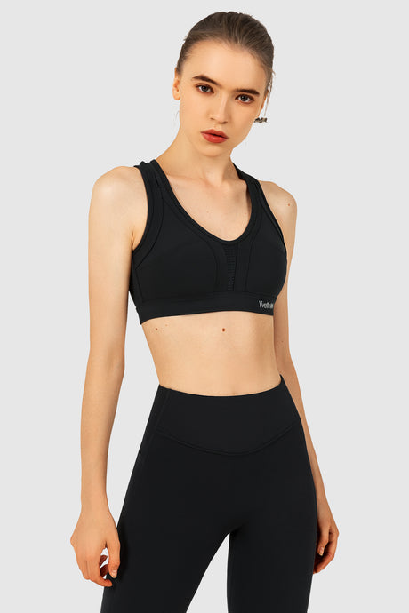 Echo™ Cross Back Padded Running Bra | Women's High Support Sports Bra