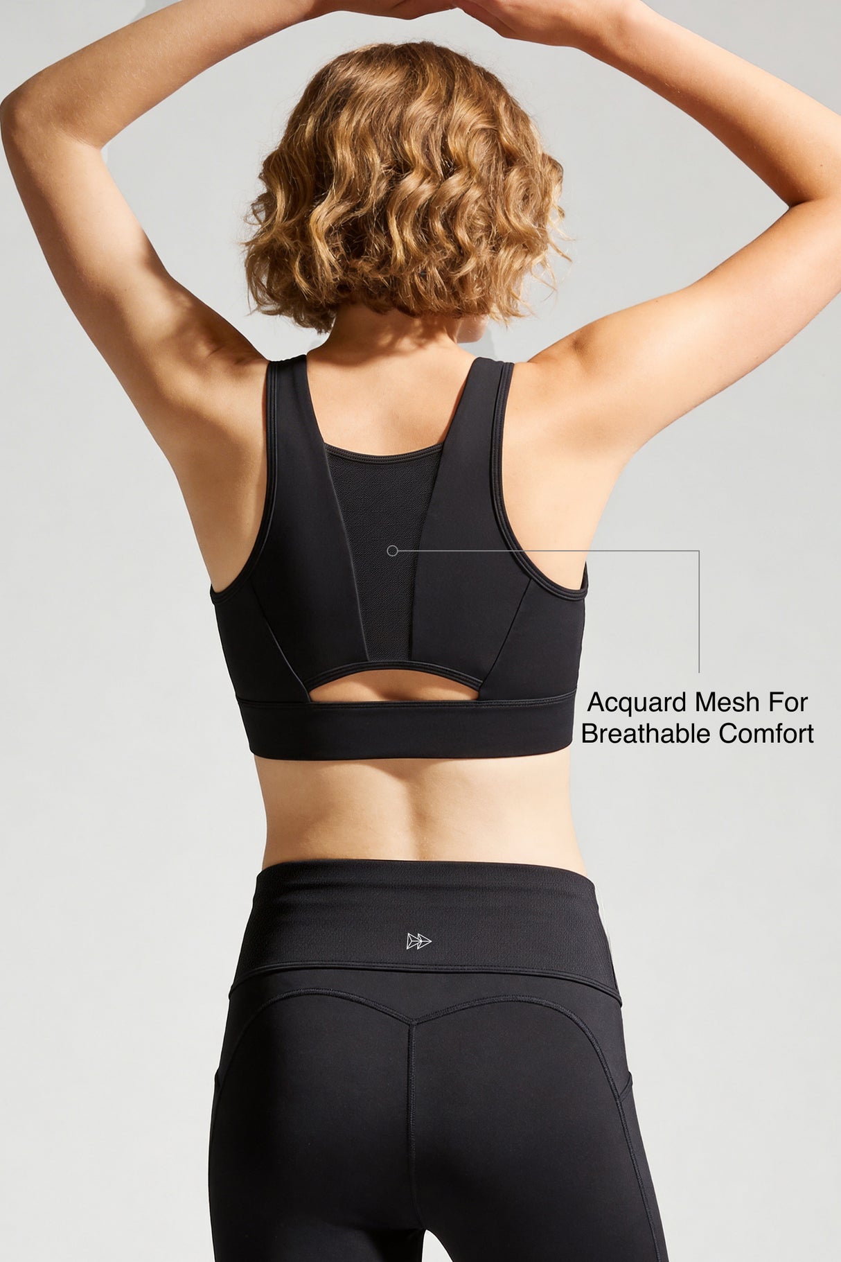 Power™ Front-Zip Jacquard Mesh Longline Sports Bra | High-Impact Support for Running, HIIT & Training