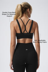 Anywhere™ Cross-back Soft Fixed Cups Yoga Bra | Women's Light Support Sports Bra Best For Yoga, HIIT