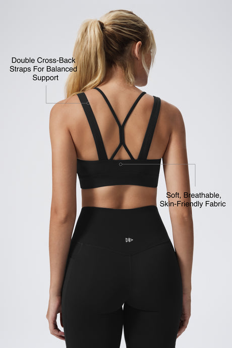 Anywhere™ Cross-back Soft Fixed Cups Yoga Bra | Women's Light Support Sports Bra Best For Yoga, HIIT