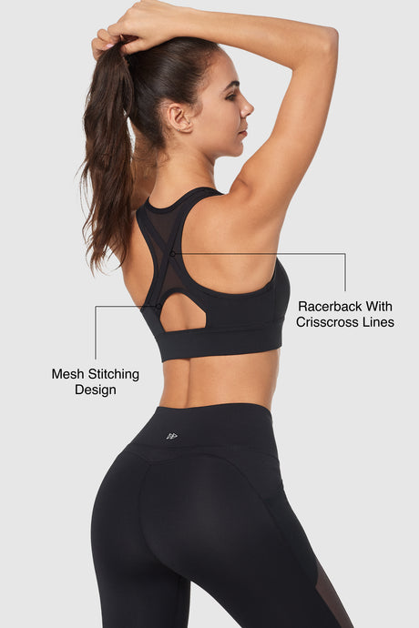 Power Cross Racerback Löpar-BH | Sport-BH med högt stöd för kvinnor