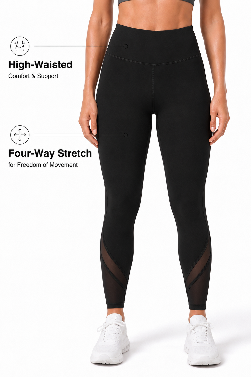 Leggings da yoga Shift Mesh 26" | Leggings da donna con supporto leggero
