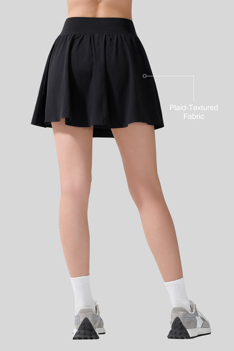 Skulpt Grid Texture Superlätt Sportig Kjol | Sportkjol Dam