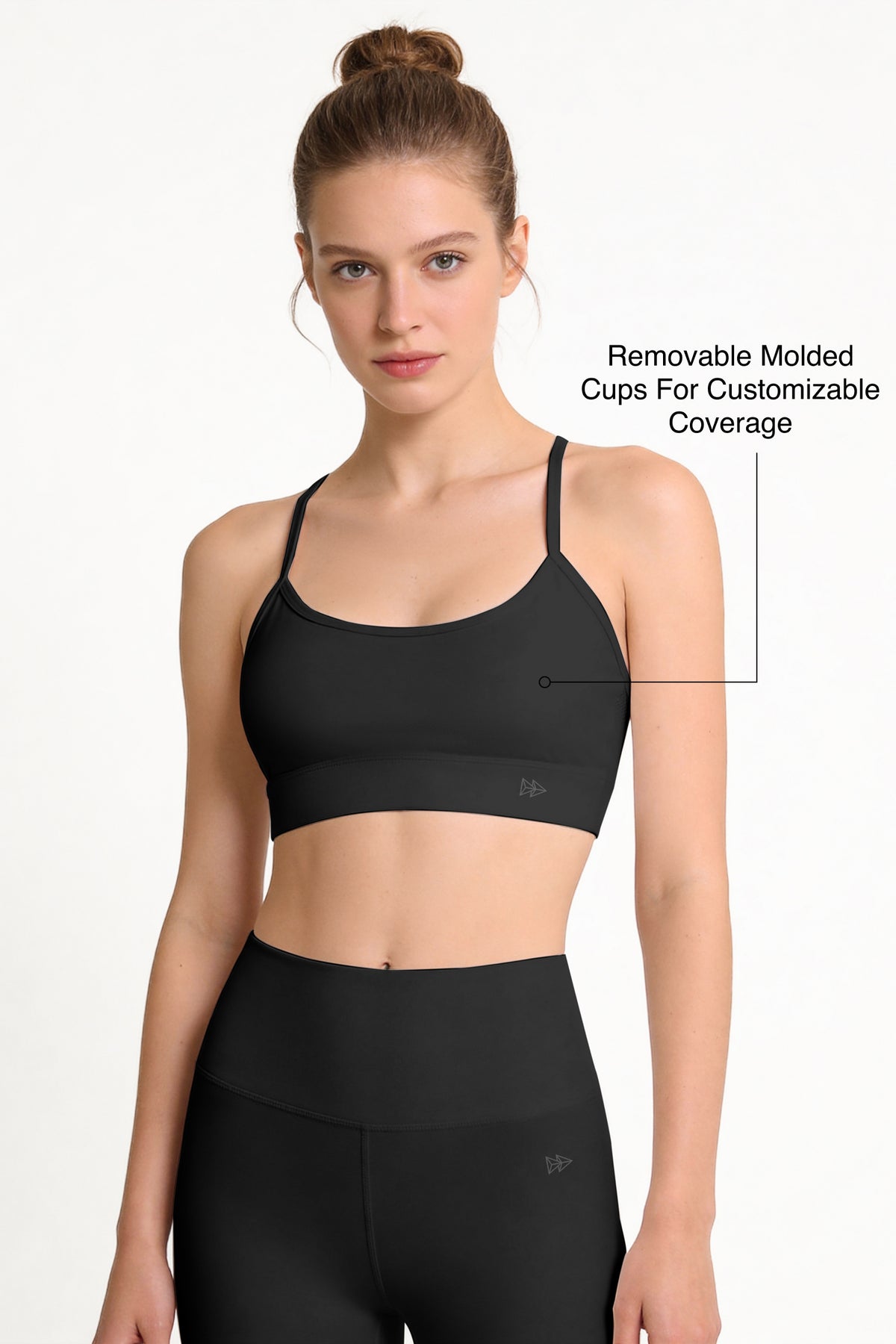 Anywhere™ Removable Cups Y-Back Jacquard Light Support Bra | Women's Light Support Sports Bra Best For Yoga, HIIT