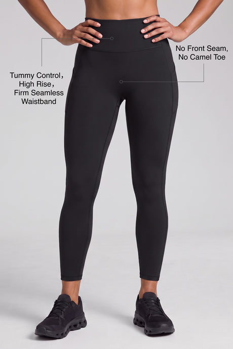 Power™ No Front Seam Legging With Side Pockets 27" | Women's High Support Leggings