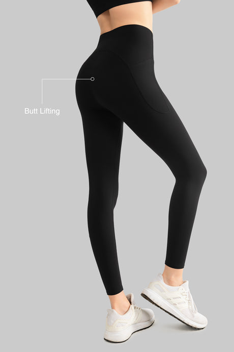Enfold™ High-Waisted Butt Lifting Running Leggings 24”| Women's High Support Leggings
