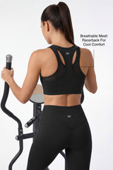 Echo™ Zip Front Air Flow Mesh Full Coverage High Support Sports Bra | Women's High Support Sports Bra