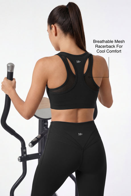 Echo™ Zip Front Air Flow Mesh Full Coverage High Support Sports Bra | Women's High Support Sports Bra