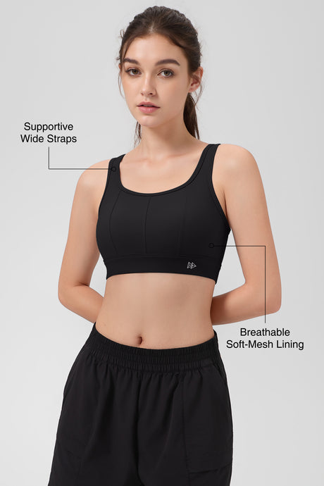 Power™ Racerback Breathable Lace Mesh Bra | Women's High Support Sports Bra