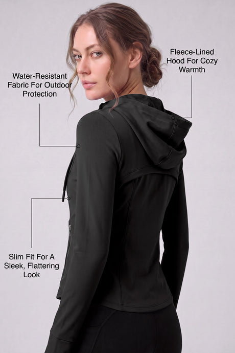 Shift™ Fleece Water Resistant Stretchy Full Zip Jacket | Women's Sports Jacket - image 9