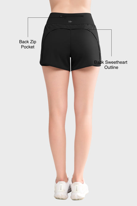 Shift Snabbtorkande träningsshorts i mesh med ficka 8,5 cm | Löparshorts för kvinnor