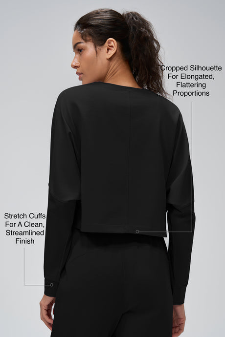 Anywhere™ Women's Cropped Batwing Sleeve Sweatshirt - image 8