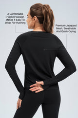 Anywhere™ Performance Jacquard Mesh Long Sleeve T-shirt | Women's Long Sleeve T-shirt
