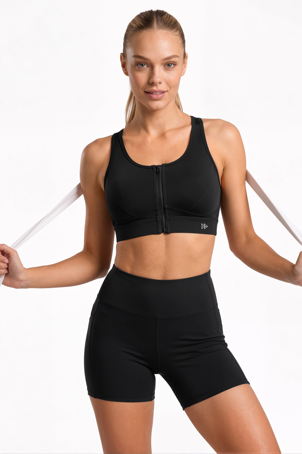 Power™ Zip Front Air Flow Back Full Coverage High Support Sports Bra | Women's High Support Sports Bra