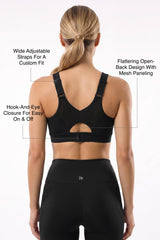 Power™ Flattering High-Support Mesh Sports Bra | High-Impact Bounce Control Without Flattening for Running, HIIT & Training