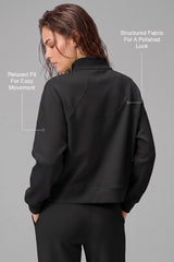 Anywhere™ Half-Zip Mock Neck Pockets Sweatshirt | Women's Sports Sweatshirt