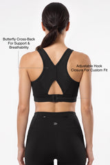 Power™ Breathable Panel With Adjustable Support Sports Bra | High Support for Running, HIIT & Training