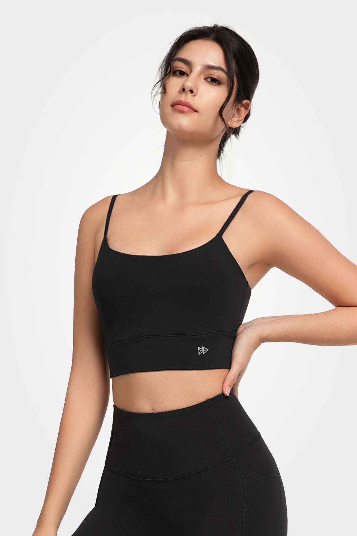 Gepolsterter Yoga-BH mit geformtem U-Ausschnitt und Riemchen | Leicht stützender Sport-BH für Damen